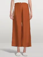 Louise Linen High-Waisted Wide Pants