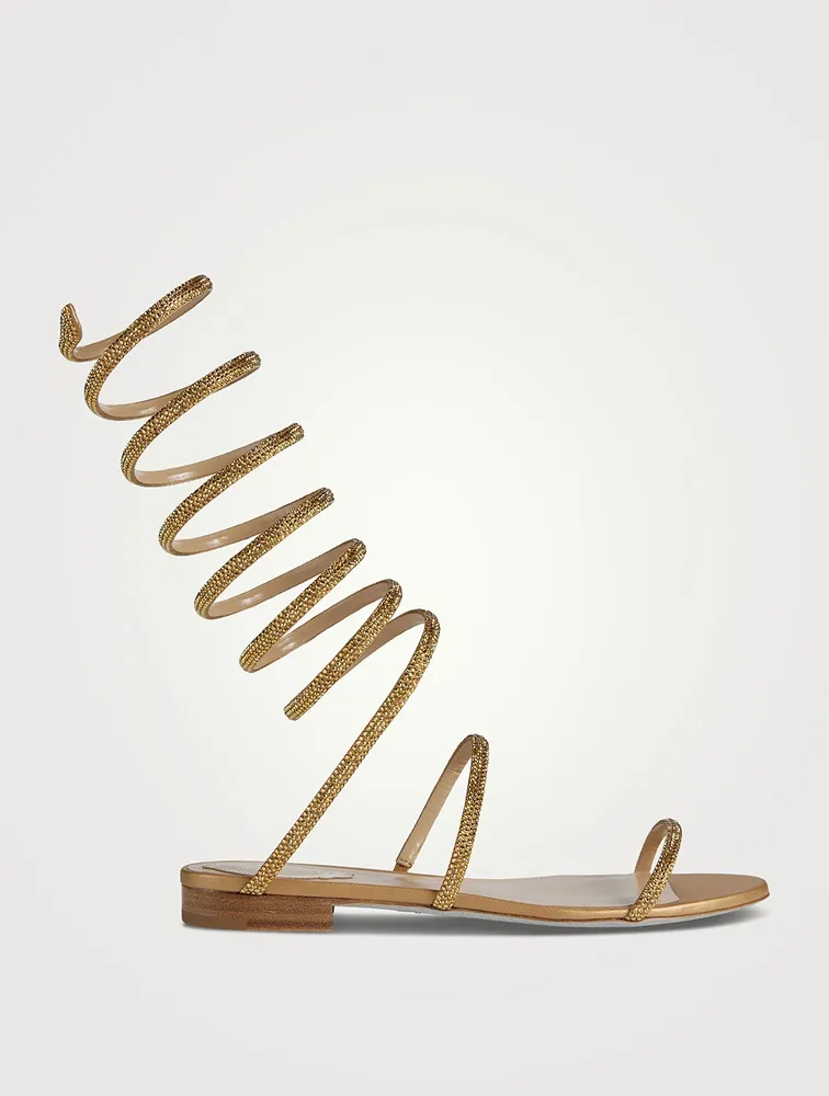 Supercleo Crystal Satin Sandals