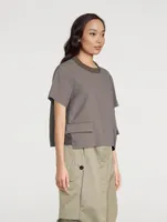Wool-Blend Flap Pocket T-Shirt
