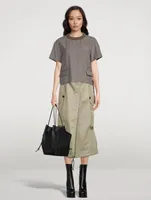 Wool-Blend Flap Pocket T-Shirt