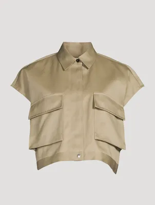 Cap-Sleeve Cargo Shirt