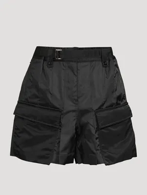 Nylon Twill Cargo Shorts