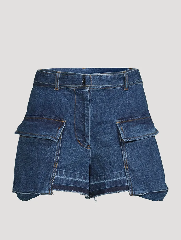 Denim Cargo Shorts