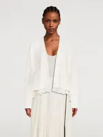 Satin-Back Cardigan