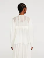 Satin-Back Cardigan