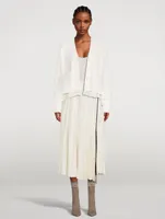 Satin-Back Cardigan