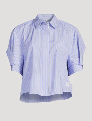 Sacai x Thomas Mason Poplin Shirt Stripe Print