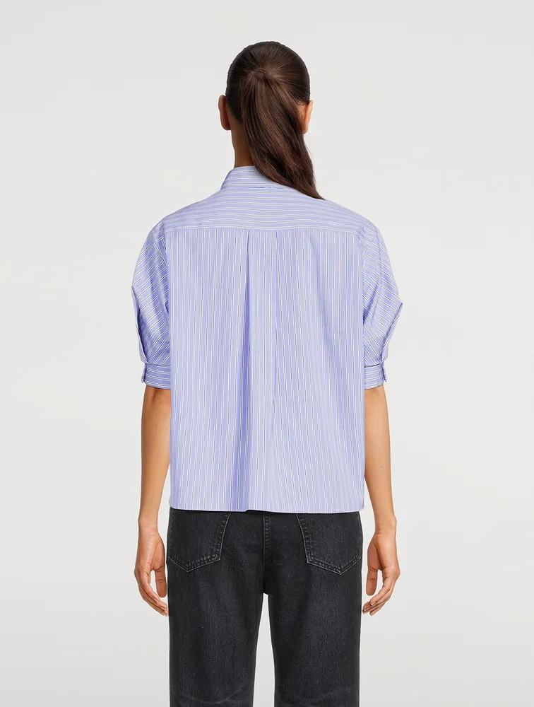 Sacai x Thomas Mason Poplin Shirt Stripe Print