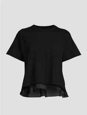 Silk Trim Jersey T-Shirt