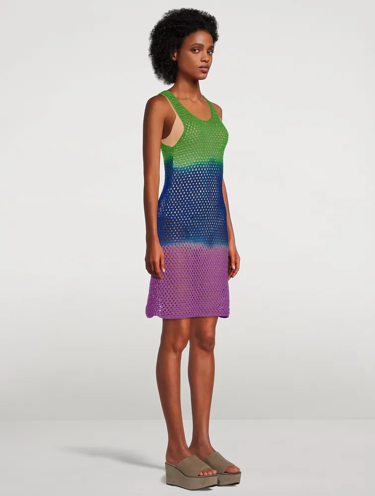 Tie-Dyed Knit Mini Dress