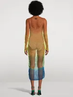 Colourblock Crochet Maxi Dress