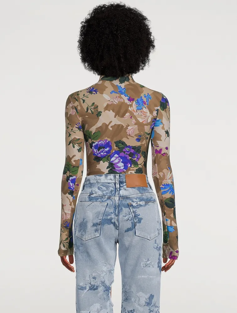 Second Skin Turtleneck Floral Print