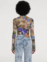 Second Skin Turtleneck Floral Print