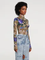 Second Skin Turtleneck Floral Print