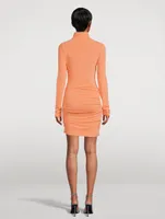 Twist Crepe Mini Dress