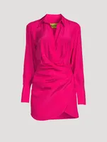 Naha Silk Draped Shirt Dress