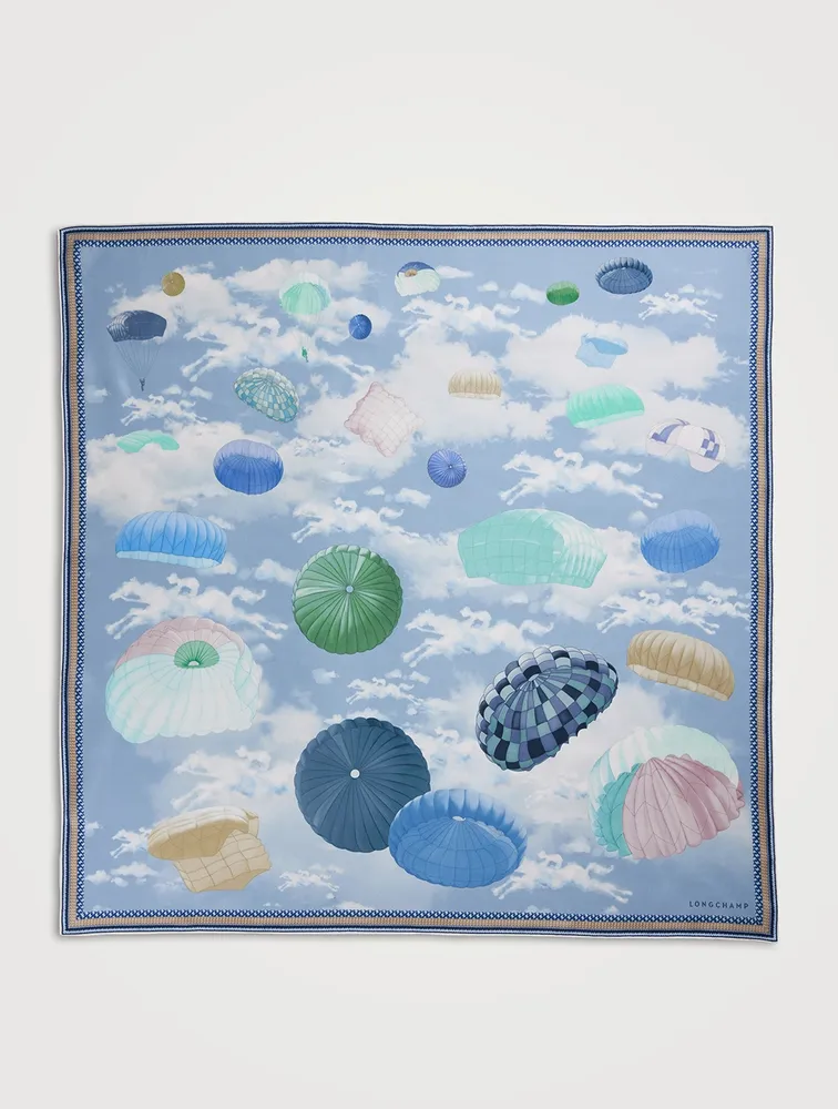 Silk Scarf In Parachutes Print