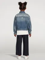 Cotton Denim Jacket With Back Logo