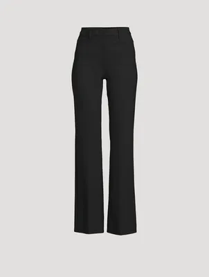 Demitria Crepe Flare Trousers