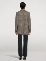 Longline Blazer Check Print