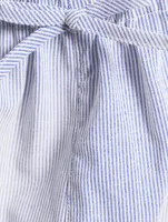 Citron Cotton Pants Striped Print