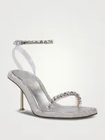 Crystal-Embellished PVC And Leather Sandals