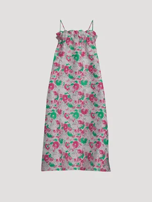 3D Jacquard Floral Midi Dress