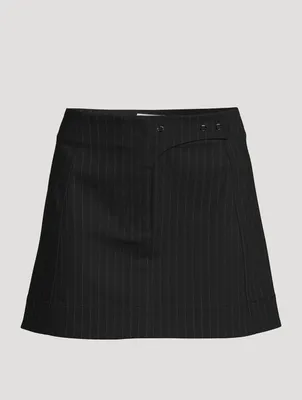 Mini Skirt Pinstripe Print