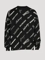 Wool-Blend Sweater Logomania Print