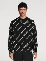 Wool-Blend Sweater Logomania Print