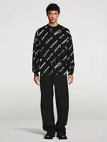 Wool-Blend Sweater Logomania Print