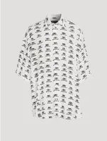 Poplin Oversized Short-Sleeve Shirt