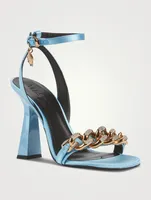 Medusa Chain Leather Sandals