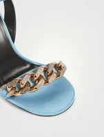 Medusa Chain Leather Sandals