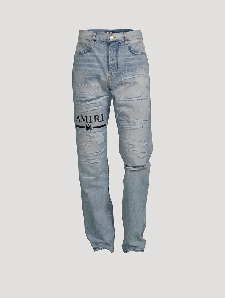 Straight-Leg Jeans With M.A. Bar Logo