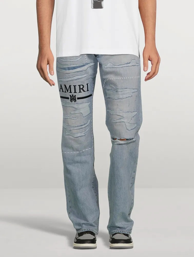 Straight-Leg Jeans With M.A. Bar Logo