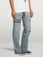 Straight-Leg Jeans With M.A. Bar Logo