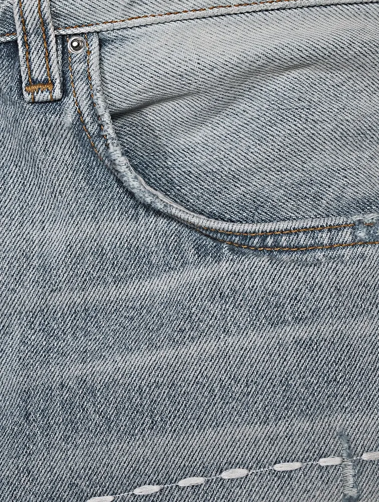 Straight-Leg Jeans With M.A. Bar Logo