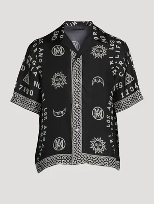 Ouija Board Silk Bowling Shirt