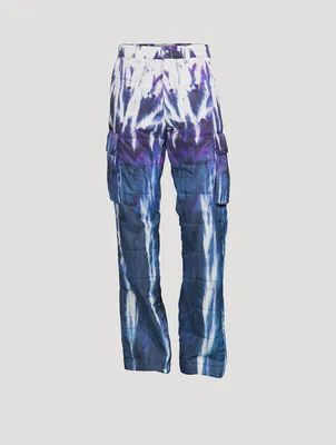 Tie Dye Quilted Cargo Pants