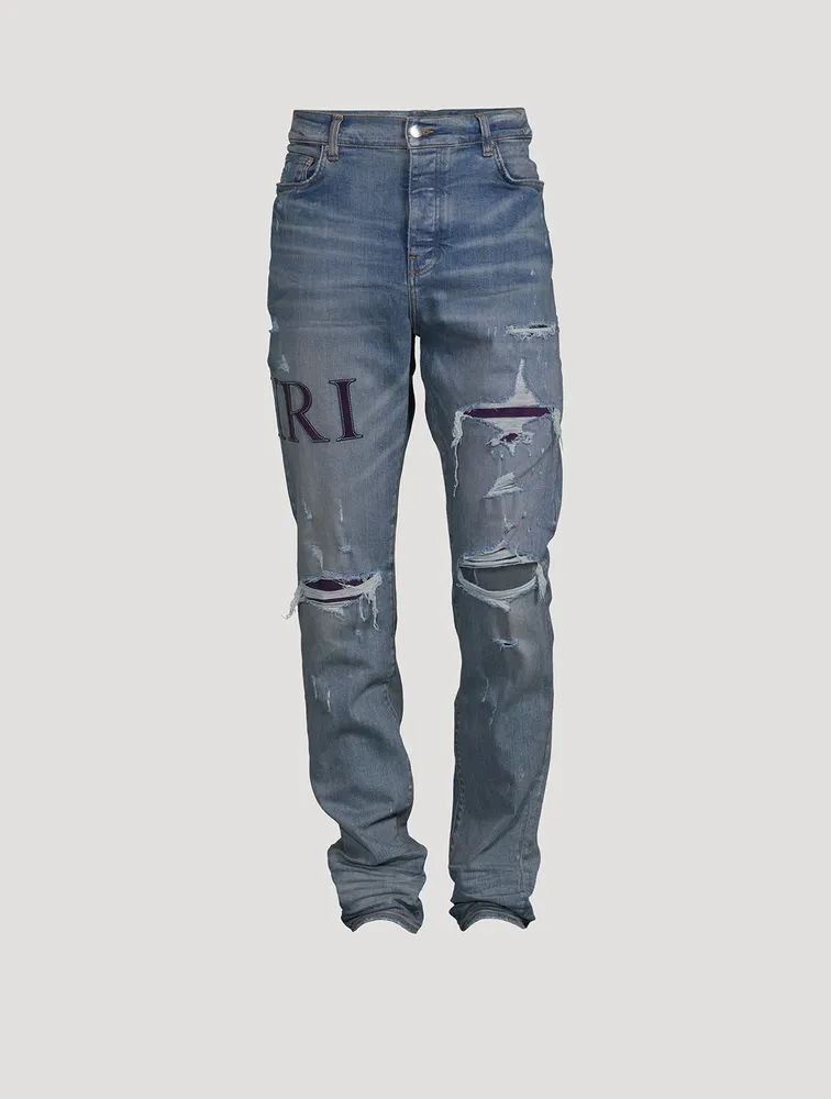 Serif Logo Slim-Fit Jeans