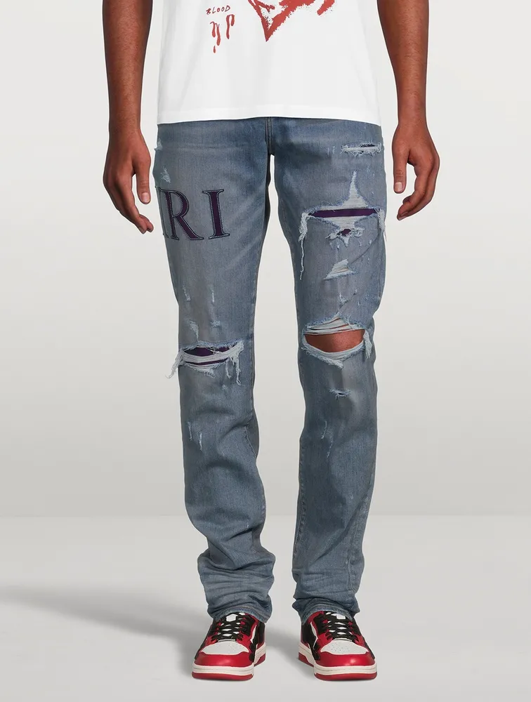 Serif Logo Slim-Fit Jeans