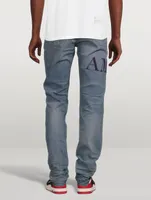 Serif Logo Slim-Fit Jeans