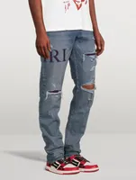 Serif Logo Slim-Fit Jeans