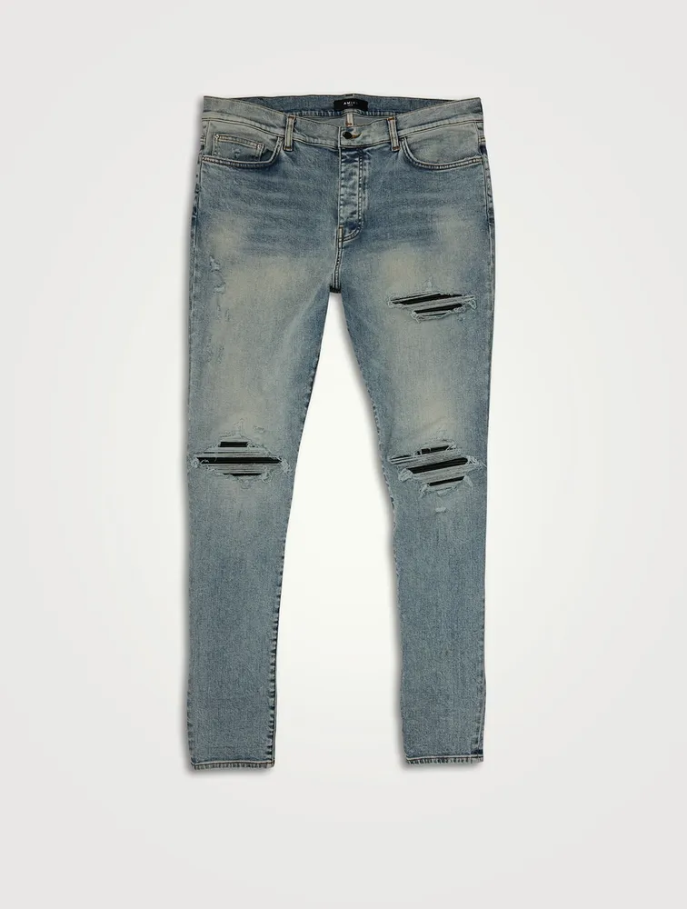 MX1 Skinny Jeans With Leather Patches