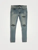 MX1 Skinny Jeans With Leather Patches