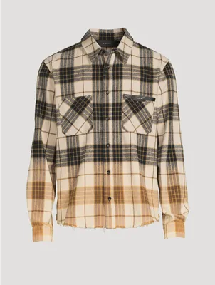 Dip Dye Plaid Shirt