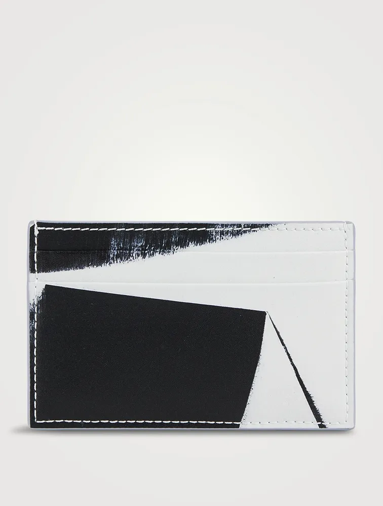 Brushstroke Leather Card Case