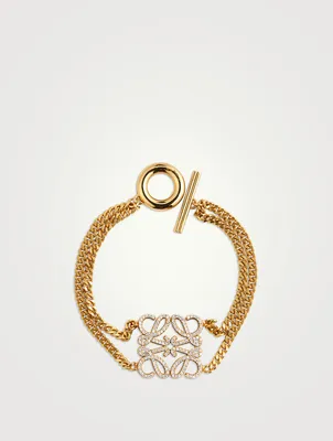 Pavé Anagram Bracelet With Crystal