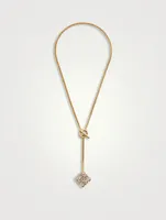 Pavé Anagram Pendant Necklace With Crystal